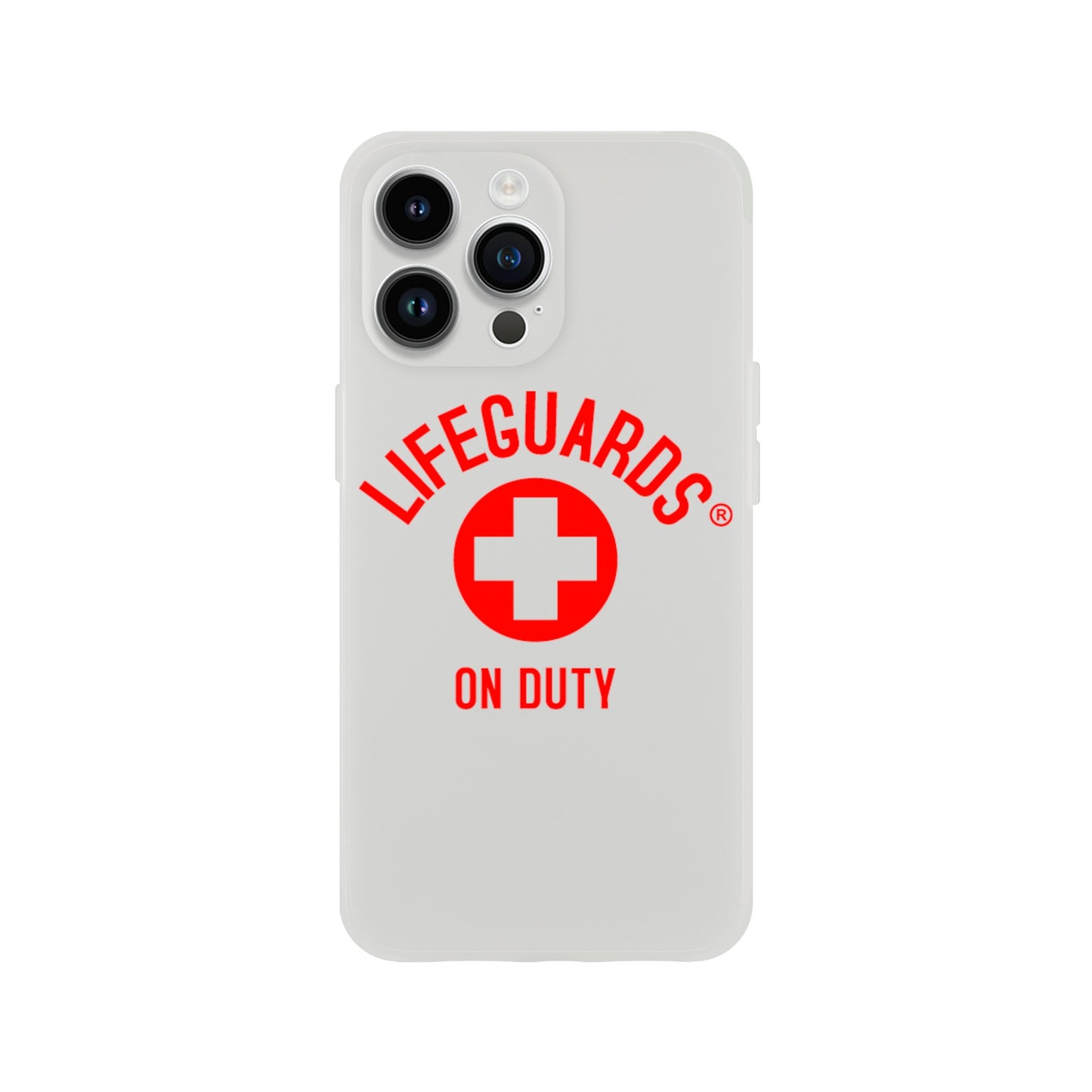 "Lifeguards on Duty iPhone Flexy Case – Protection with Lifeguard Dedication"