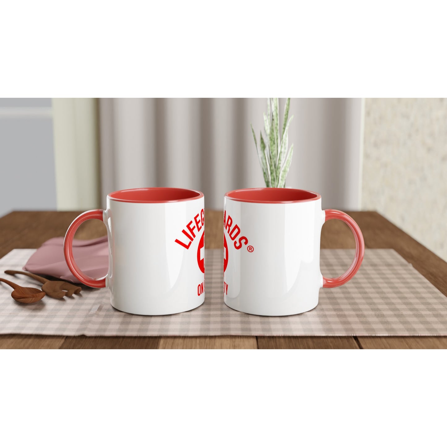 White 11oz Ceramic Mug with Color Inside