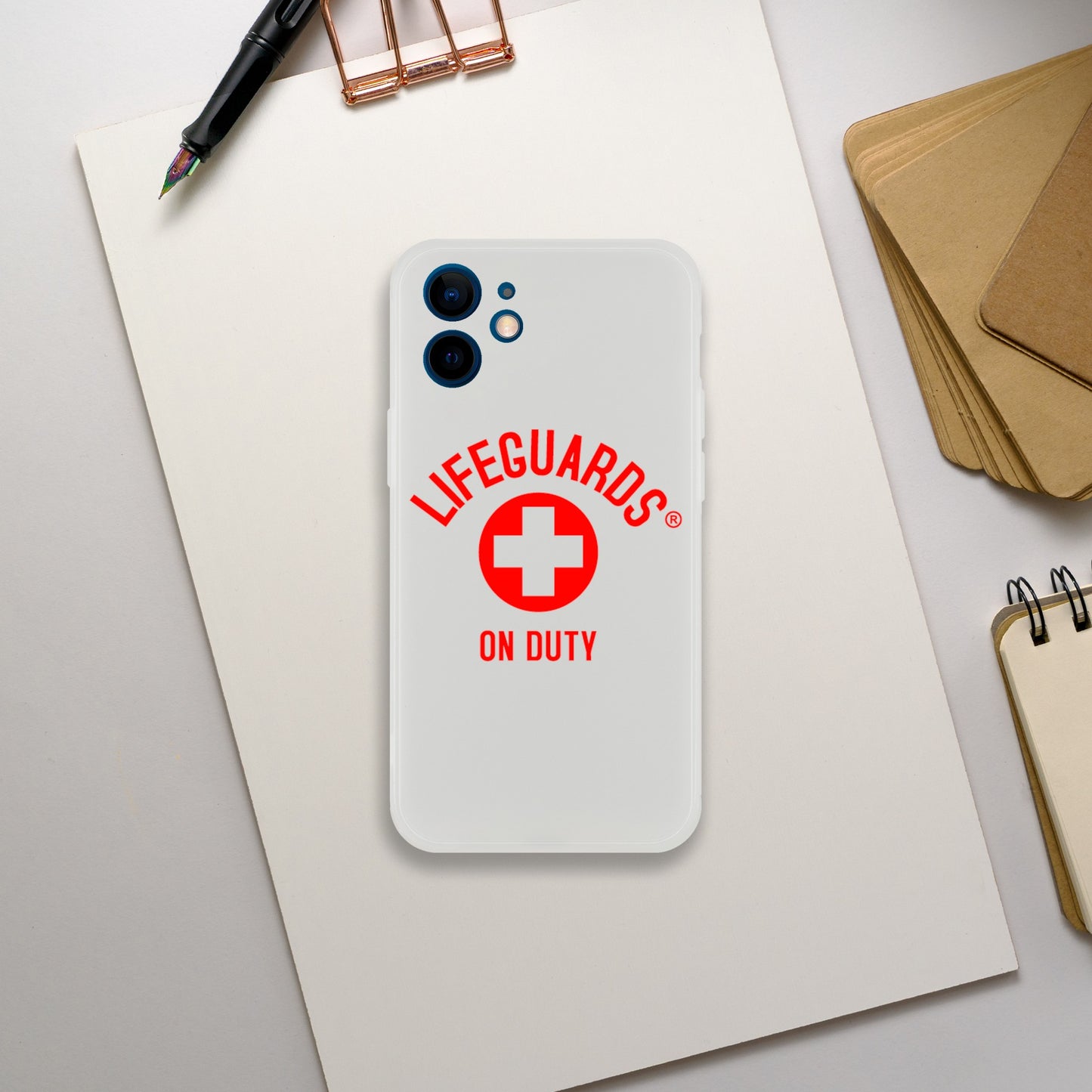 "Lifeguards on Duty iPhone Flexy Case – Protection with Lifeguard Dedication"