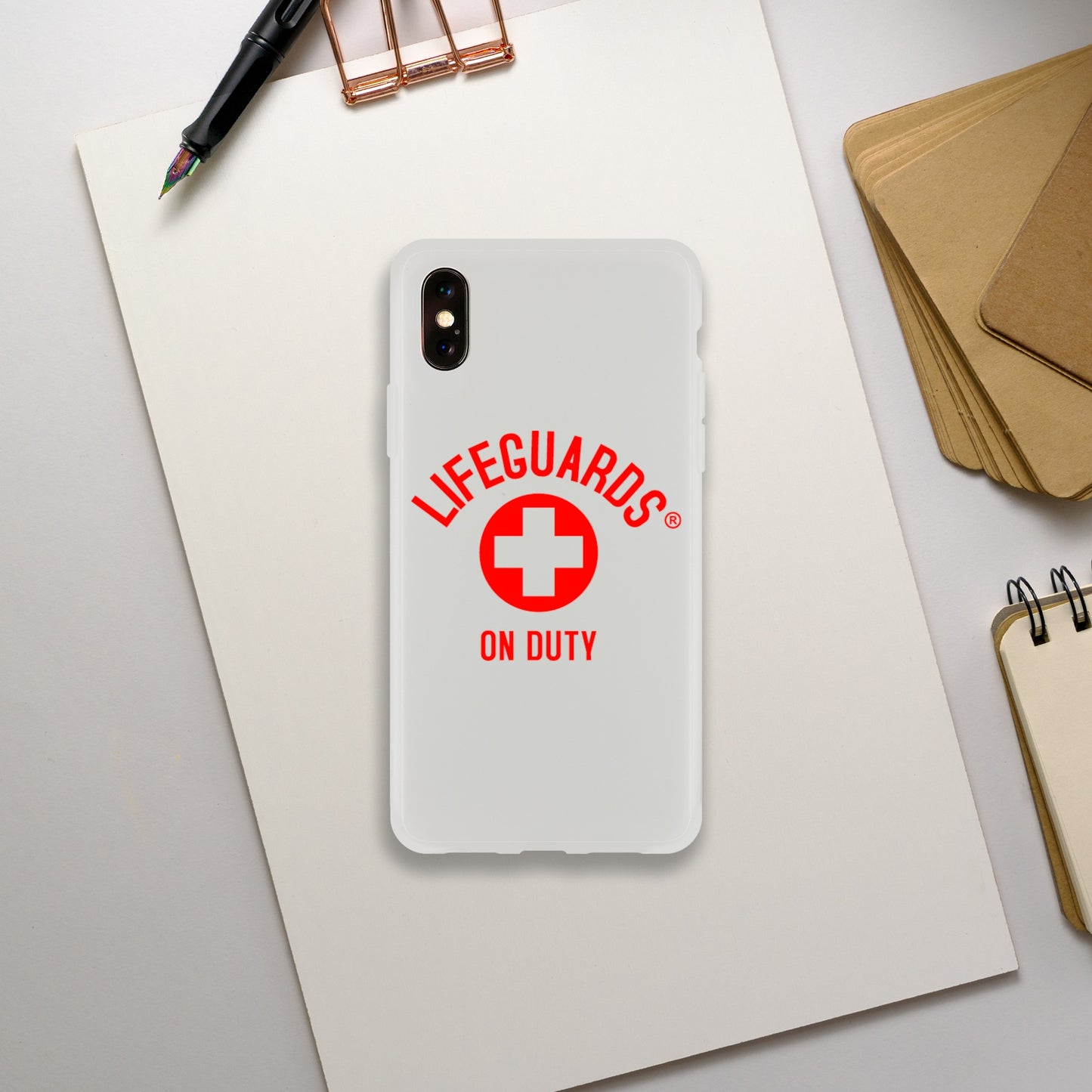 "Lifeguards on Duty iPhone Flexy Case – Protection with Lifeguard Dedication"