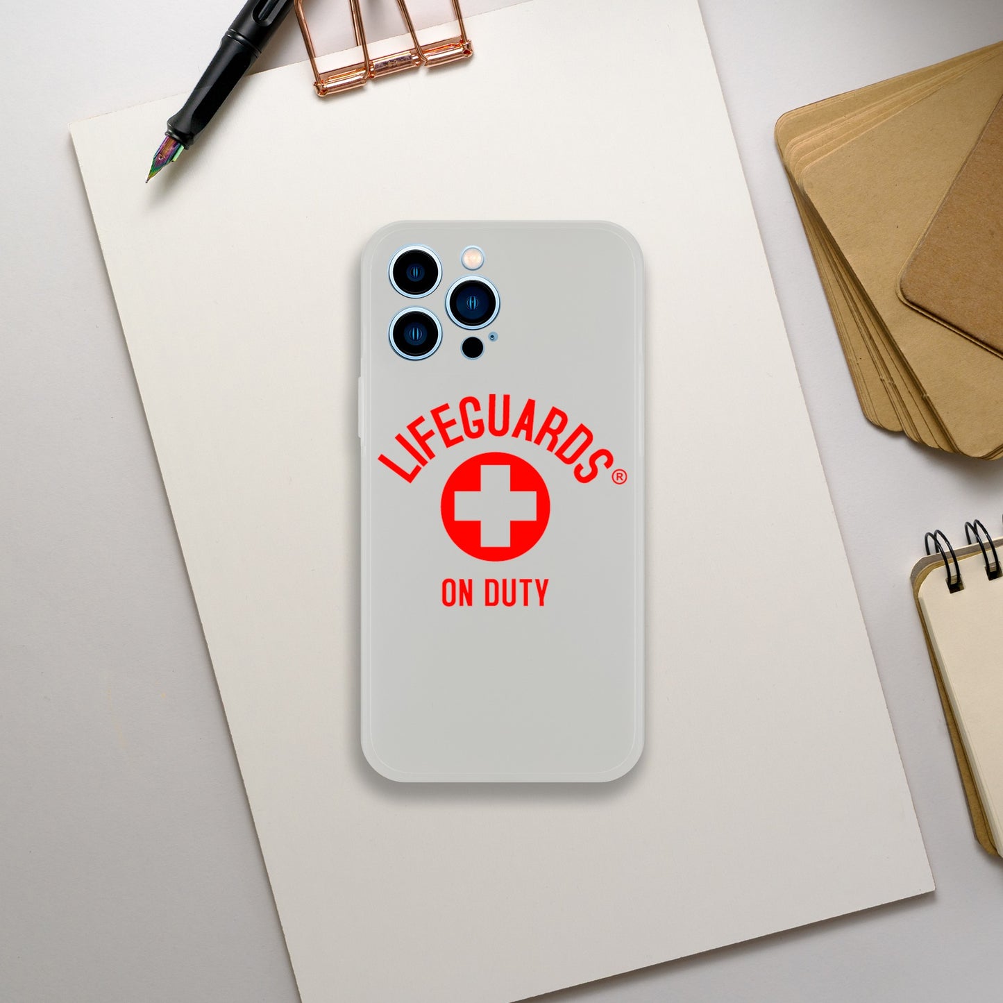 "Lifeguards on Duty iPhone Flexy Case – Protection with Lifeguard Dedication"