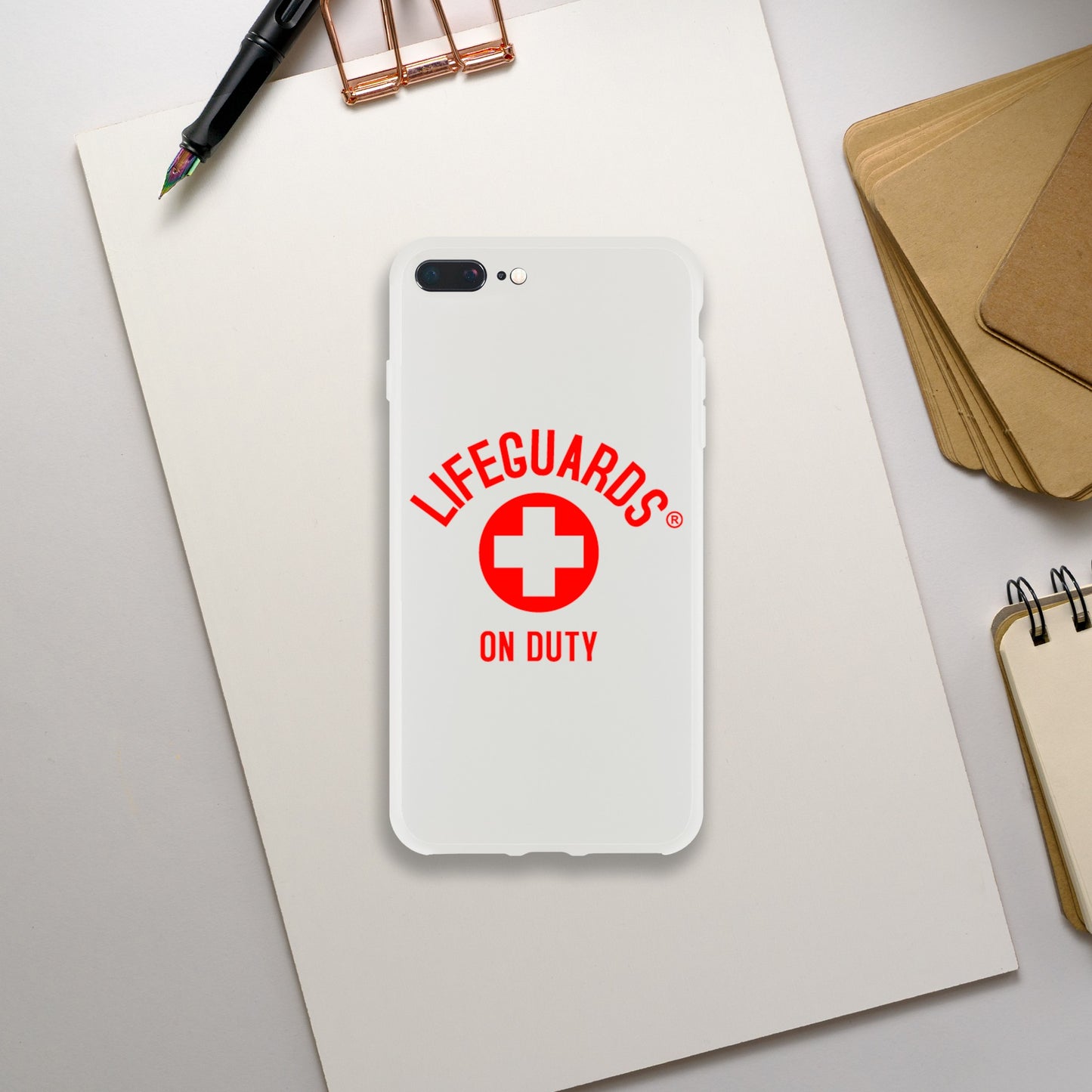 "Lifeguards on Duty iPhone Flexy Case – Protection with Lifeguard Dedication"