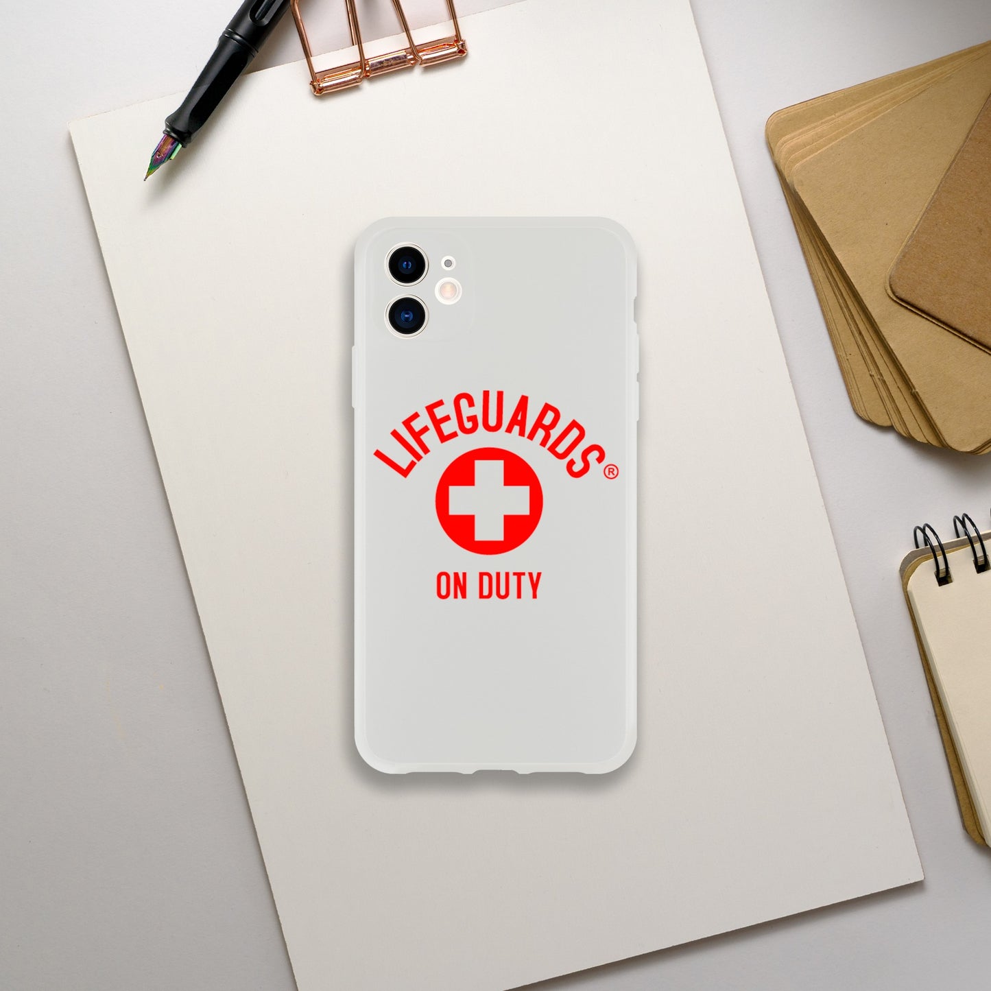 "Lifeguards on Duty iPhone Flexy Case – Protection with Lifeguard Dedication"