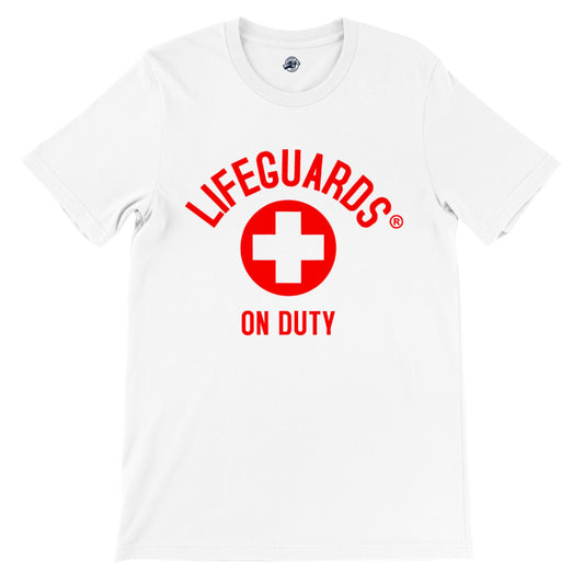 "Premium Comfort, Caring Commitment: Men's 'Lifeguards on Duty' Tee"