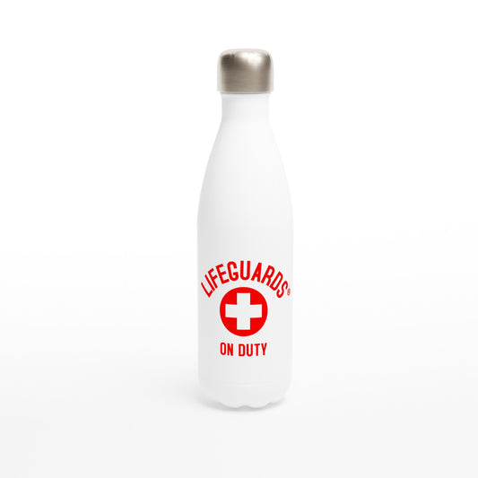 "Lifeguards on Duty Stainless Steel Water Bottle – Quenching Thirst with Vigilance"
