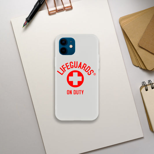 "Lifeguards on Duty iPhone Flexy Case – Protection with Lifeguard Dedication"