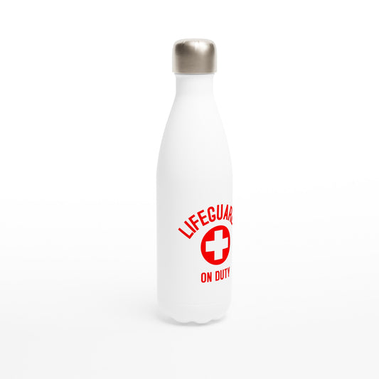 "Lifeguards on Duty Stainless Steel Water Bottle – Quenching Thirst with Vigilance"
