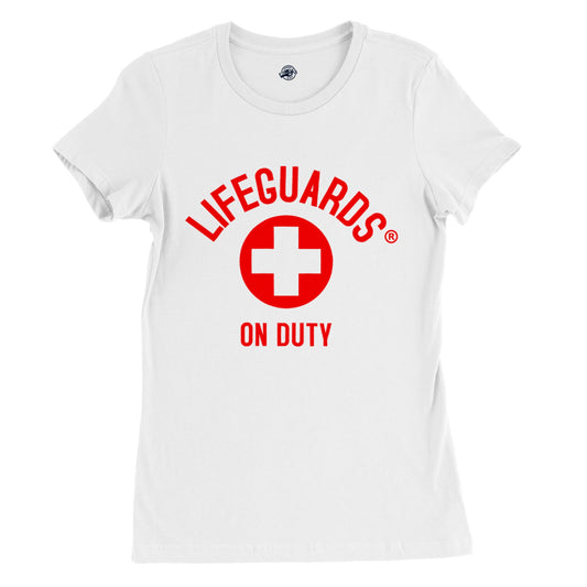 "Premium 'Always on Duty' Lifeguards Women's Tee: Embrace Your Duty in Style"