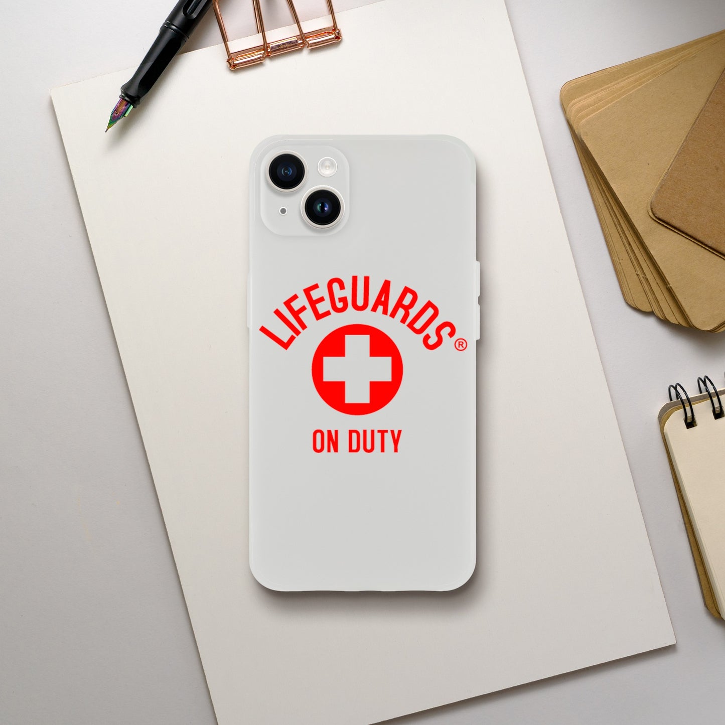 "Lifeguards on Duty iPhone Flexy Case – Protection with Lifeguard Dedication"